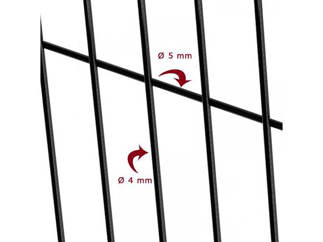 Europees fabrikaat 3d enkele staafpanelen lot panelen met palen en bevestigingen - afbeelding 4 van  12