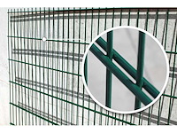 Europees fabrikaat dubbeldraadpanelen 6/5/6mm partij draadpanelen met palen en bevestigingen - afbeelding 2 van  5
