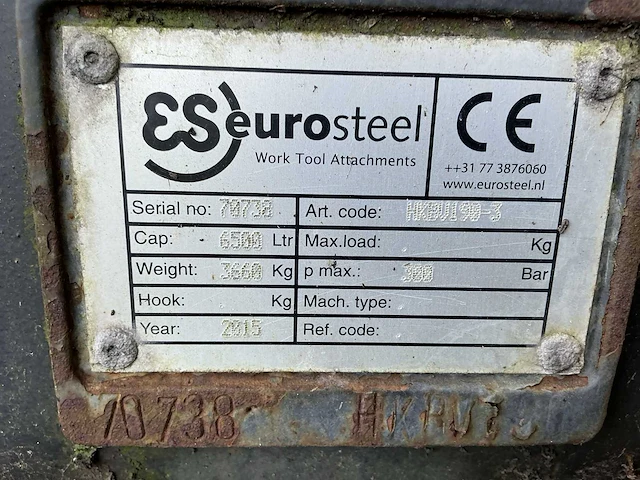 Eurosteel hkbv190-3 hoogkiepbak met verticale cilinders - afbeelding 8 van  8