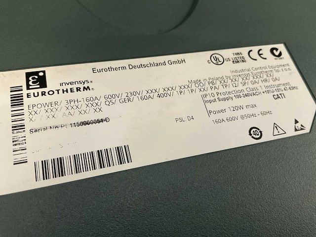Eurotherm epower 3ph-160a frequentieregelaar - afbeelding 3 van  4