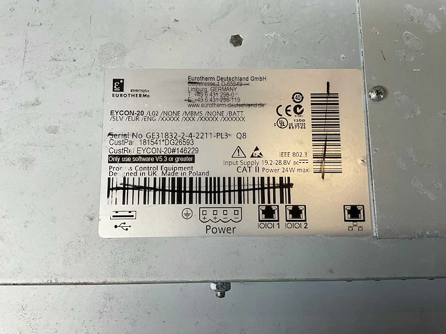 Eurotherm eycon-20 bedieningspaneel (2x) - afbeelding 5 van  6