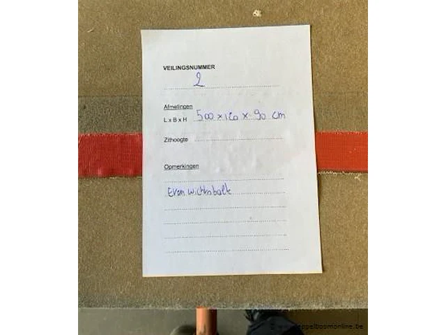 Evenwichtsbalk afm plm 500 x 120 x 90cm - afbeelding 2 van  2