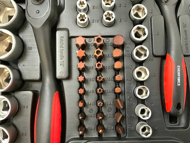 Everforce ef-1048 doppenset 1/2” 1/4” 3/8” - afbeelding 2 van  11