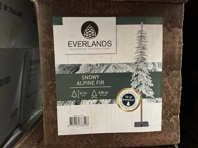 Everlands snowy alpine fir 6 diverse kunstkerstbomen - afbeelding 3 van  4