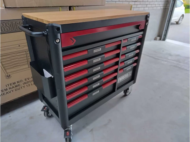Eversteel 293pcs gereedschapswagen - afbeelding 10 van  17