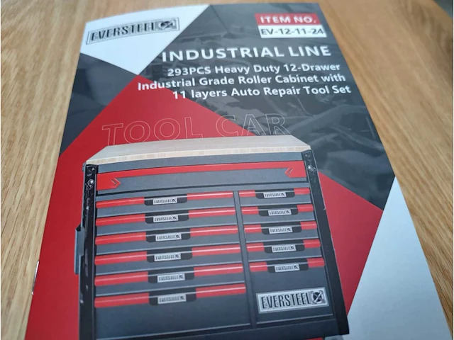 Eversteel 293pcs gereedschapswagen - afbeelding 17 van  17