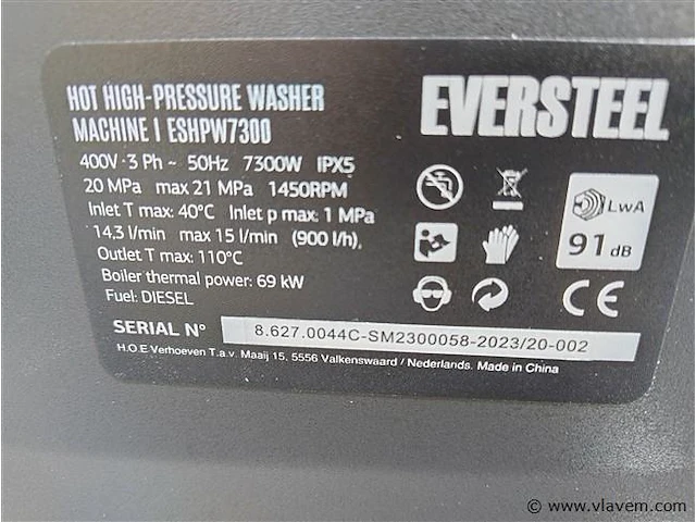 Eversteel eshpw7300 stoomcleaner - afbeelding 8 van  13