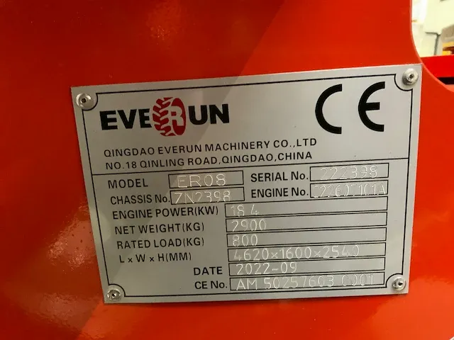 Everun er08 - wiellader - 2023 - afbeelding 54 van  58