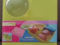 Excellent houseware lunchbox 22*18*7 cm: groen - afbeelding 1 van  3