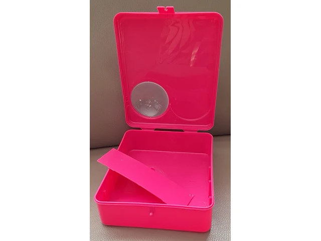 Excellent houseware lunchbox 22*18*7 cm: roze - afbeelding 1 van  7