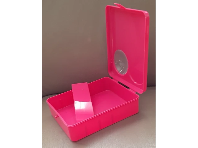 Excellent houseware lunchbox 22*18*7 cm: roze - afbeelding 3 van  7