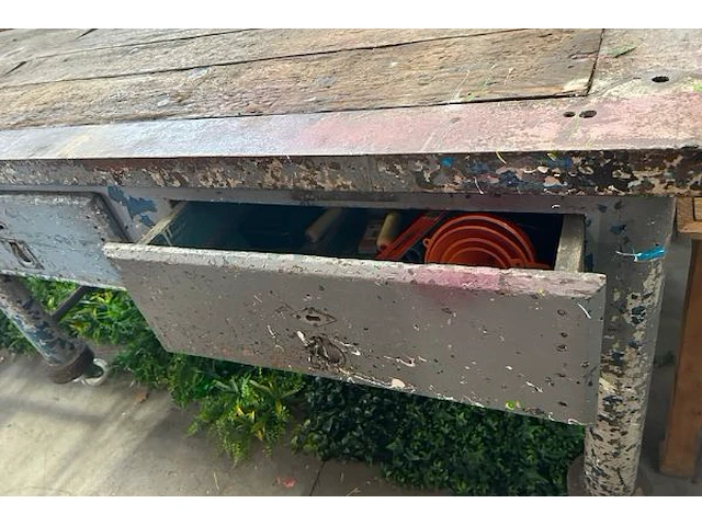 Exclusieve mobiele vintage werktafel - afbeelding 3 van  9