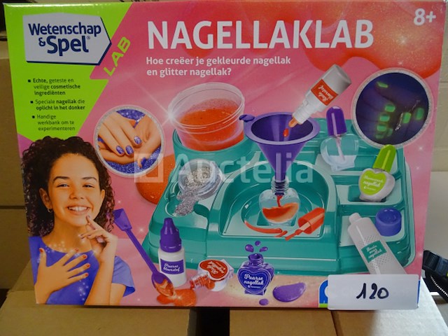 Experiment kit - nagellak voor kinderen - 8 jaar clementoni - afbeelding 1 van  1
