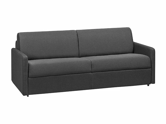 Express converteerbare 4-zitsbank in grijze stof - slaapplaatsen 160 cm - matrassen 22 cm - afbeelding 4 van  6