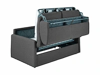 Express converteerbare 4-zitsbank in grijze stof - slaapplaatsen 160 cm - matrassen 22 cm - afbeelding 6 van  6