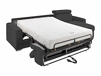Express converteerbare omkeerbare hoekbank in antracietgrijs corduroy - bed met brede latten 160 cm - matras 22 cm traagschuim - afbeelding 5 van  7