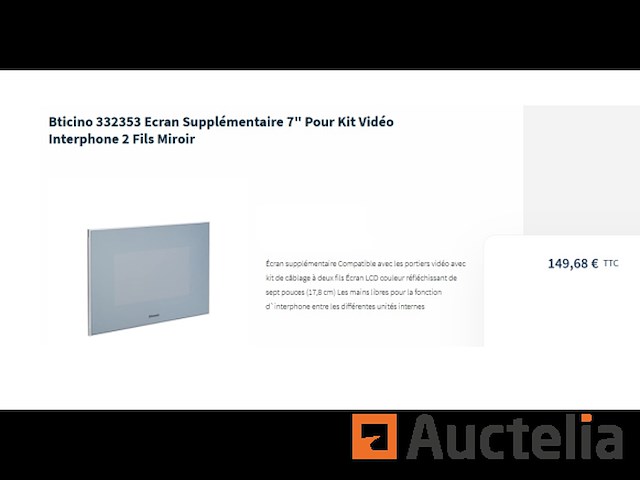 Extra 7" bticino 332353 display - afbeelding 1 van  4