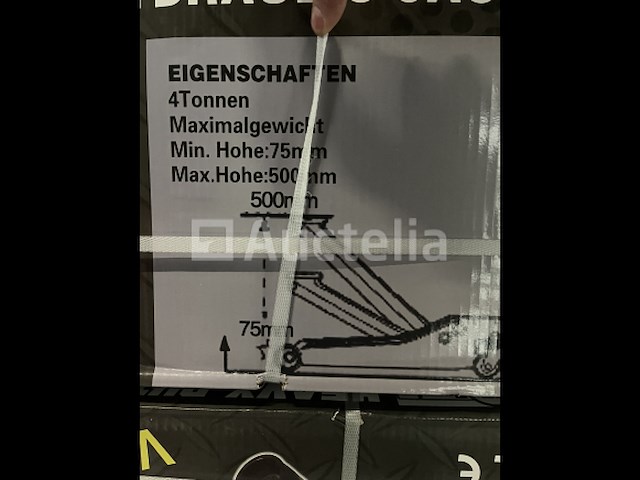 Extra lage garagekrik 4 ton 75-500mm - afbeelding 2 van  3