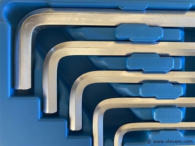 Extra lange imbus 10 delig in luxe koffer - afbeelding 5 van  7