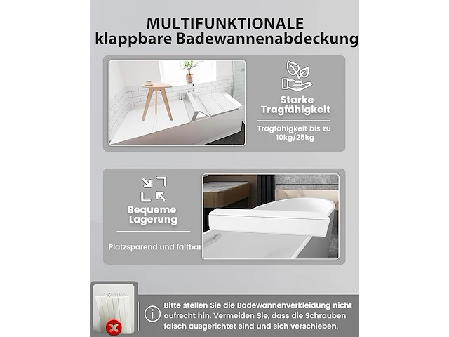 Ezcasch 70 x 170 cm, badkuipafdekking - afbeelding 3 van  4