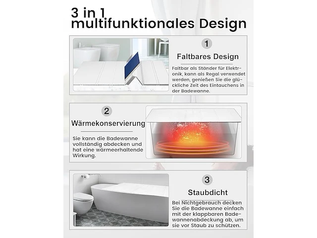 Ezcasch badkuipafdekking (70 x 170 cm) - afbeelding 2 van  3