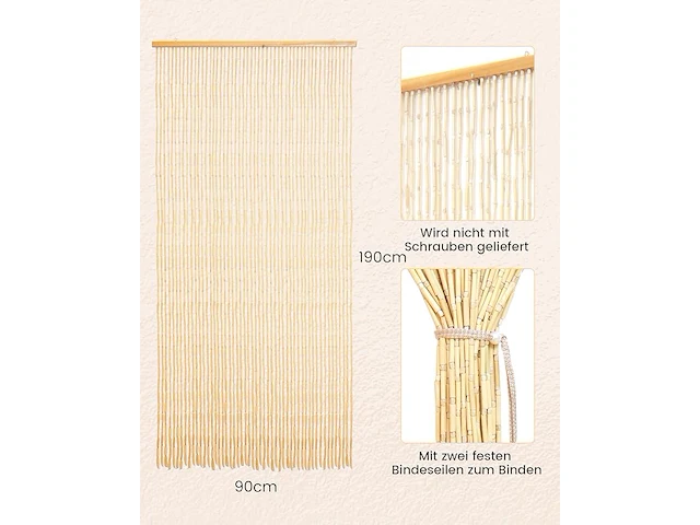 Ezcasch bamboegordijn (90 x 190 cm) - afbeelding 4 van  4