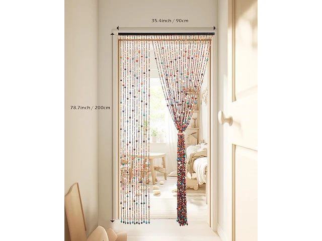 Ezcasch kralengordijn (90 x 200 cm) - afbeelding 3 van  3