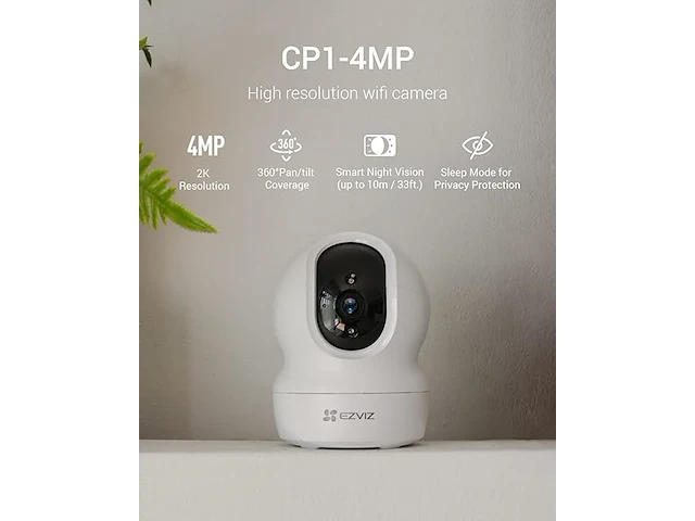 Ezviz 2k+ wi-fi pan tilt beveiligingscamera voor binnen - afbeelding 3 van  5