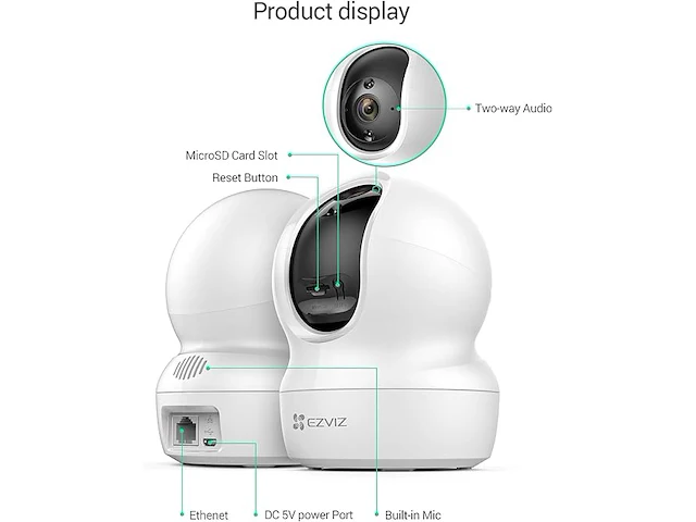 Ezviz 2k+ wi-fi pan tilt beveiligingscamera voor binnen - afbeelding 4 van  5