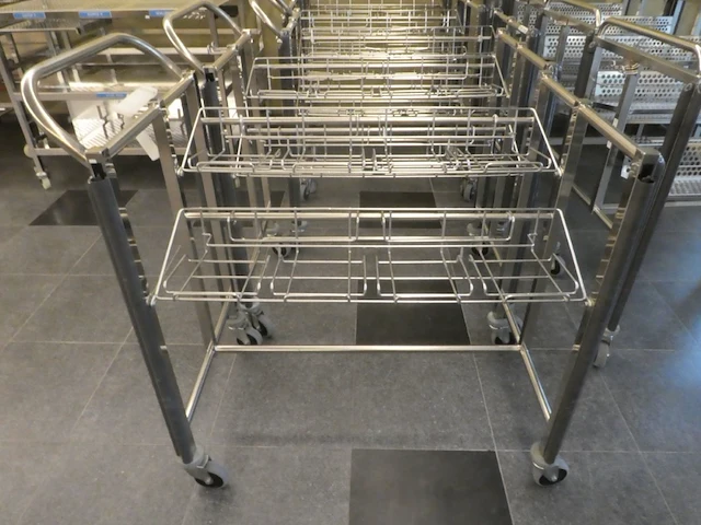 Fabcontent - cleanroom inox cart for 8 lots 5x - afbeelding 1 van  7