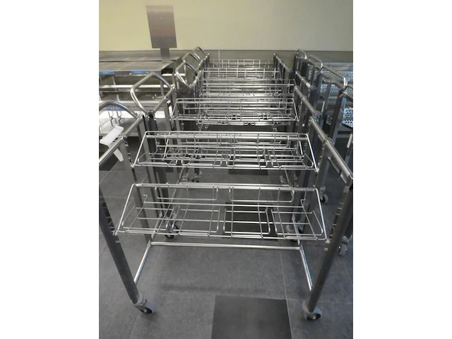 Fabcontent - cleanroom inox cart for 8 lots 5x - afbeelding 2 van  7