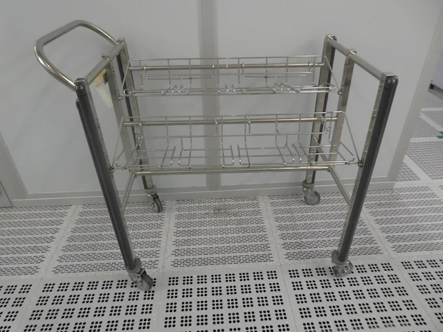 Fabcontent - cleanroom inox cart for 8 lots 5x - afbeelding 4 van  7