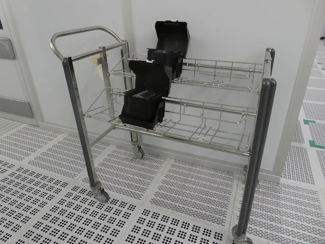 Fabcontent - cleanroom inox cart for 8 lots 5x - afbeelding 5 van  7