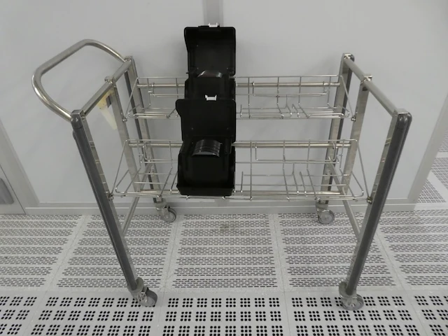Fabcontent - cleanroom inox cart for 8 lots 5x - afbeelding 6 van  7
