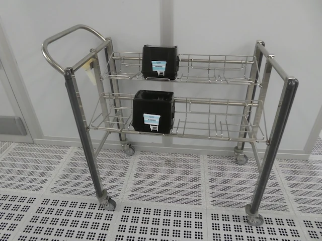 Fabcontent - cleanroom inox cart for 8 lots 5x - afbeelding 7 van  7