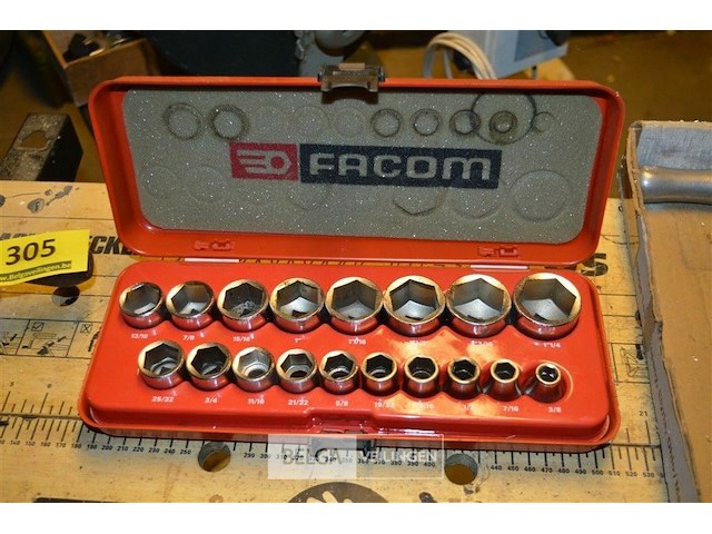 Facom dopsleutelset 18-delig - afbeelding 1 van  3