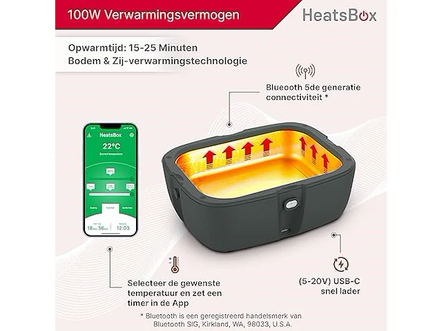 Faitron heatsbox go elektrische lunchbox - afbeelding 3 van  3