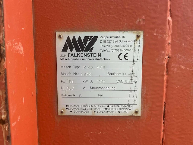 Falkenstein sbs 500 steenlintzaag - afbeelding 7 van  12