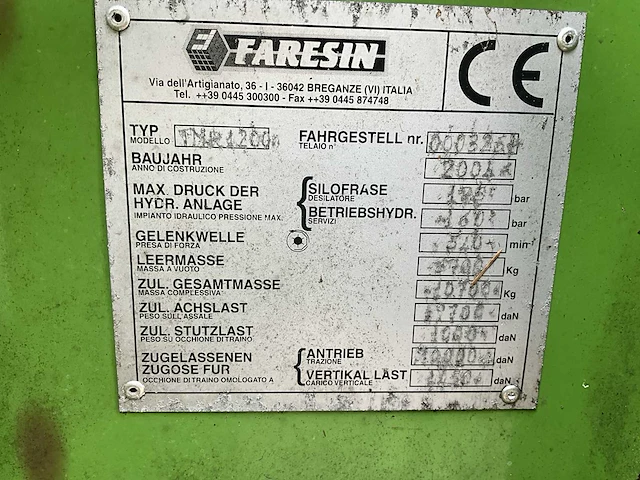 Faresin master tmr1200 voermengwagen - afbeelding 16 van  16