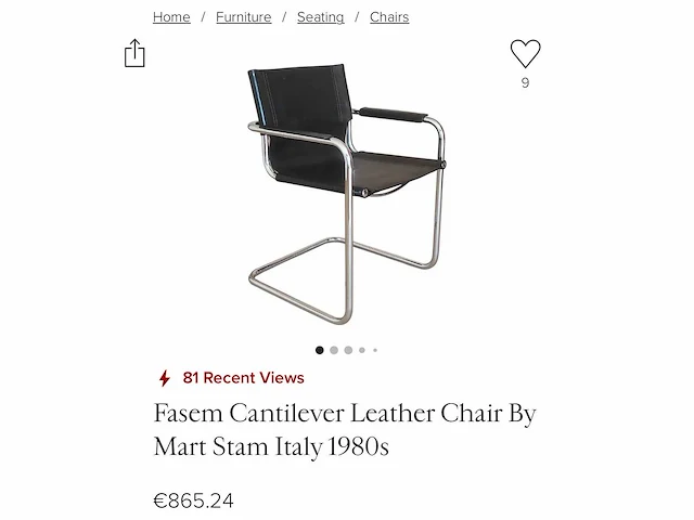 Fasem italy design armchair set of 2 - afbeelding 6 van  7