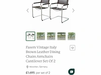 Fasem italy design armchair set of 2 - afbeelding 7 van  7