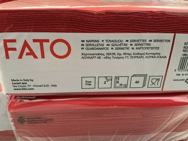 Fato. dubbelzijdige papier servetten. (10x) - afbeelding 2 van  2