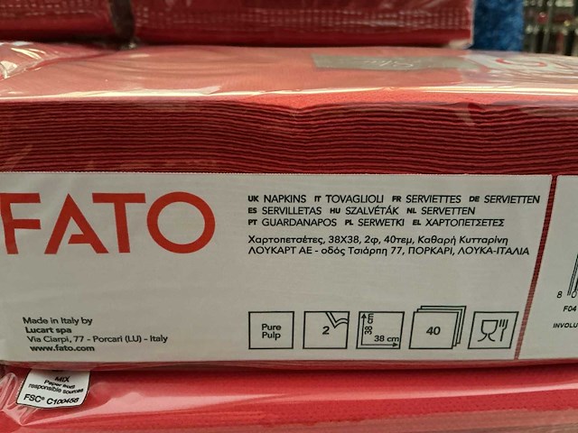 Fato. dubbelzijdige papier servetten. (10x) - afbeelding 2 van  2