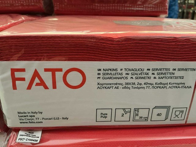 Fato. dubbelzijdige papier servetten. (10x) - afbeelding 2 van  2