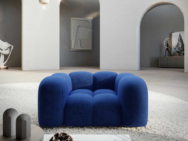 Fauteuil - atlantisch blauw fluweel - afbeelding 1 van  8