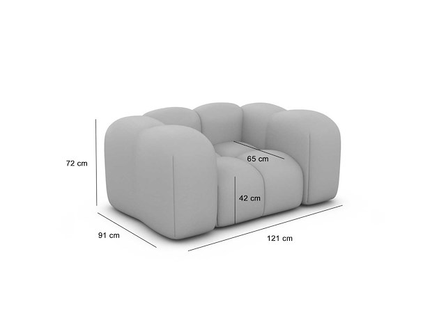 Fauteuil - atlantisch blauw fluweel - afbeelding 7 van  8