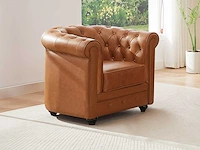 Fauteuil - camel rundleer