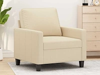 Fauteuil - crèmekleurige stof - afbeelding 1 van  9