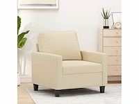 Fauteuil - crèmekleurige stof - afbeelding 2 van  9