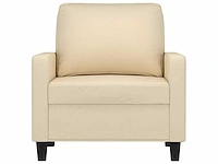 Fauteuil - crèmekleurige stof - afbeelding 4 van  9